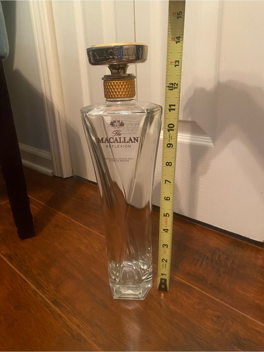 The Macallan Reflection Decanter - Clear Glass with Gold Accent